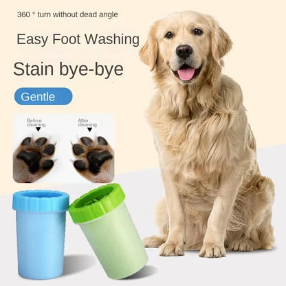 Dog Paw Cleaner Cat Puppy Foot Wash Cup Pet Paw Washer No Rub Automatic Foot Cleaner Portable Effective Pet Foot Washing Cup