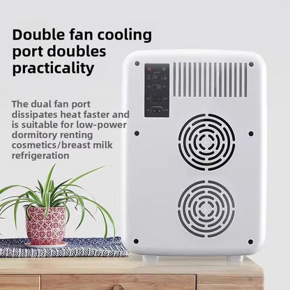 12V/220V Dual-Power Car Fridge Freezer, 12L Compact Refrigerator for Home/Office/Truck, Fast Cooling, Energy-Efficient