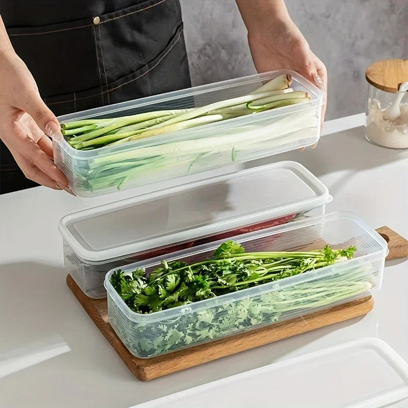 1/3/6pcs Refrigerator Side Door Storage Box Food Vegetable Fruit Eggs Fresh Organizer Household Kitchen Fridge Containers Boxes