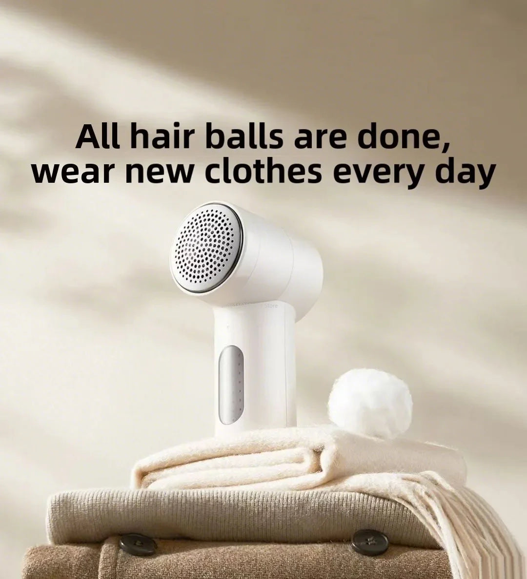 XIAOMI MIJIA Lint Remover 2,Fabric Shaver Clothes,180min Battery,6-Blade Strong Suction,USB Rechargeable,Fluff Pellet Removers