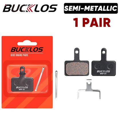 BUCKLOS MTB Bike Brake Pads Durable Hydraulic Disc Brake Pads fit B01S Semi-Metal MTB Road Cycling Wear Resistant Brake Pad Part