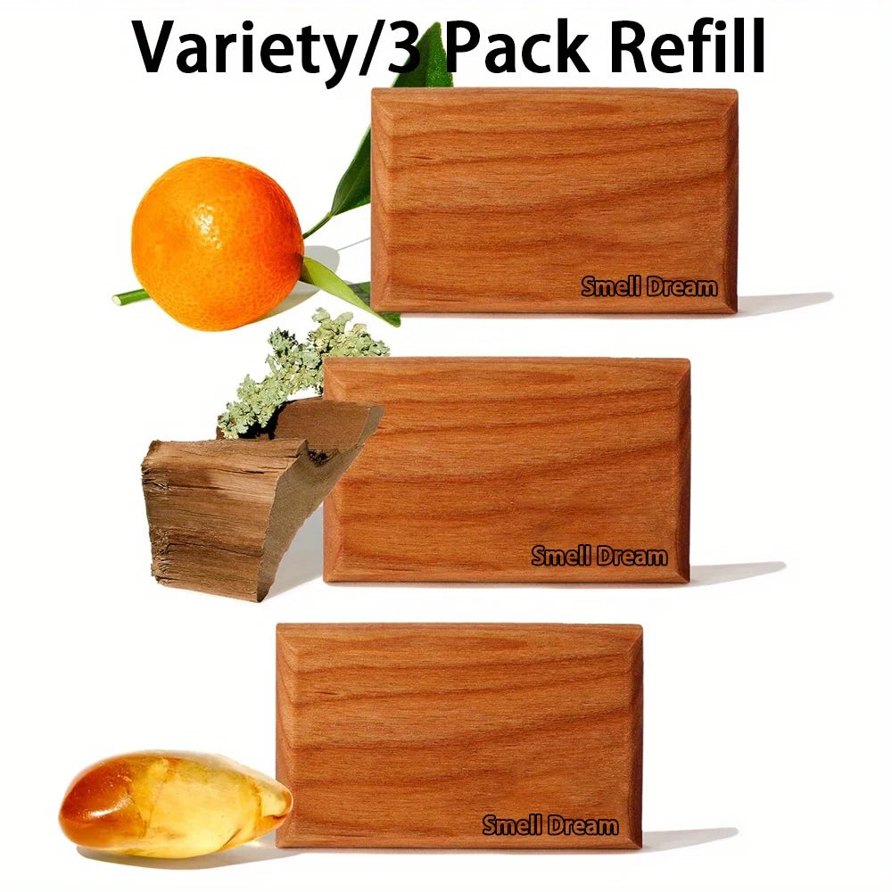 Smell Dream Car Air Freshener - Wooden Deodorizer - Vehicle Odor Remover - Auto Scent Diffuser - Long-Lasting Car Freshening