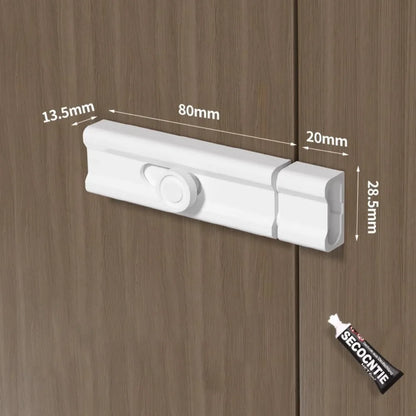 Durable Anti-theft Luminous Door Buckle Aluminum Alloy No Punching Sliding Door Bolt Security Door Catch Furniture Hardware