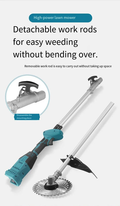 Multifunctional Lithium Battery Lawn Mower For Courtyard, Household Cordless Electric Lawn Mower, Portable Garden Lawn Mower