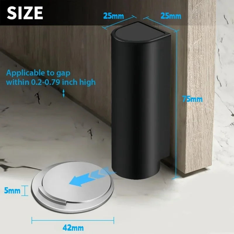 Magnetic Door Stoppers Stainless Steel Door Stops Mute Door Holder Keep Door Open No Drilling Door Stop Heavy Duty Door Suction