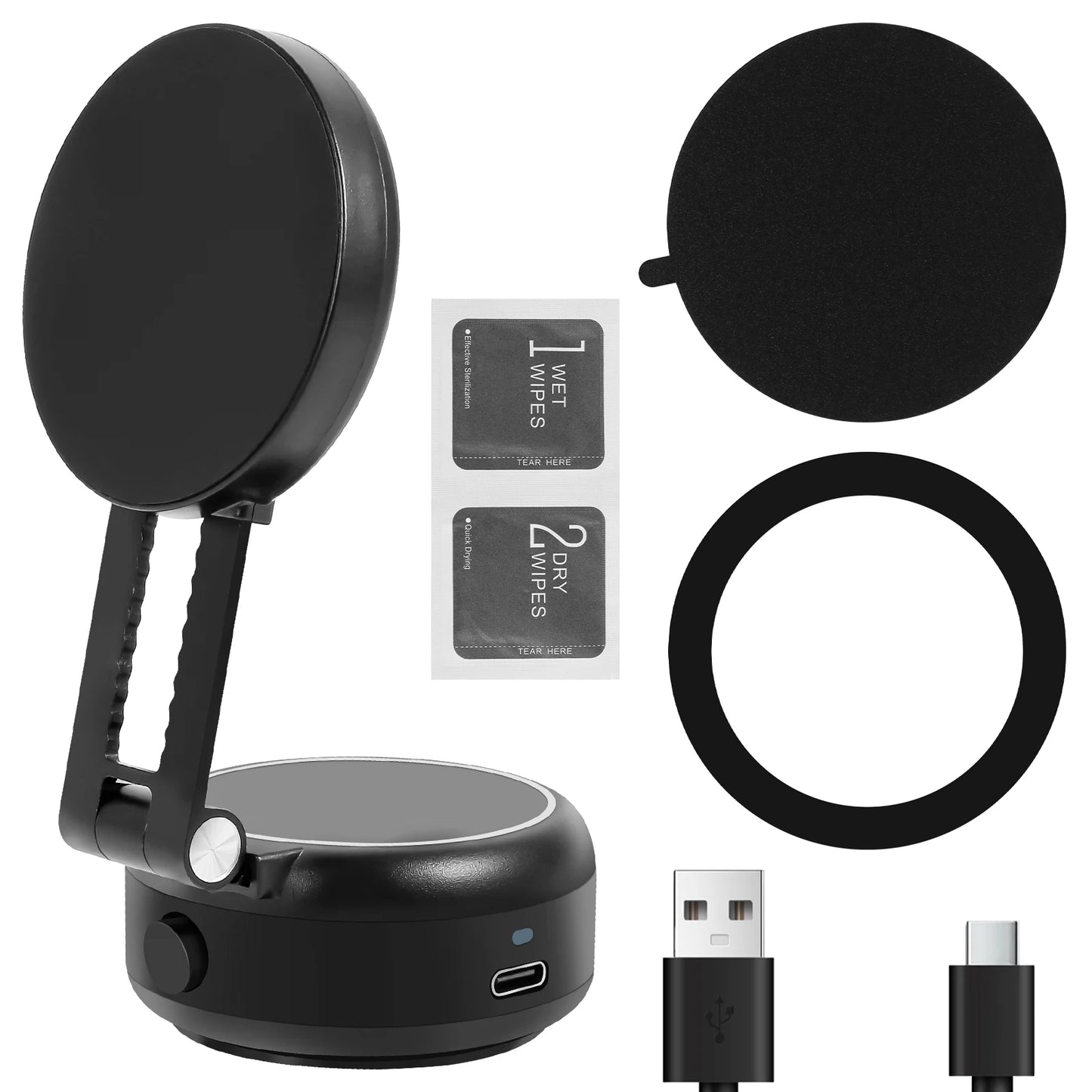 Suction Cup Phone Mount 360° Rotation Magnetic Phone Holder Multifunctional Portable Car Cellphone Holder for Smooth Surface