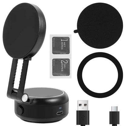 Suction Cup Phone Mount 360° Rotation Magnetic Phone Holder Multifunctional Portable Car Cellphone Holder for Smooth Surface