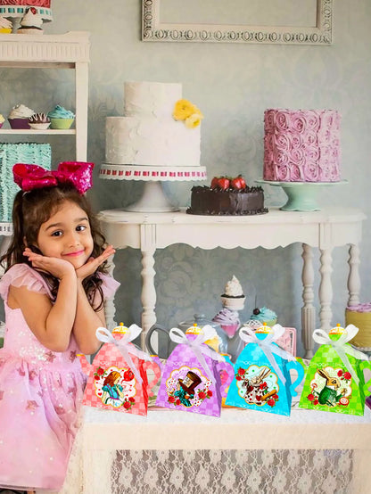 Alice in Wonderland Party Supplies Tea Party Favor Bags Alice in Wonderland Party Favor Boxes Tea Party Party Supplies