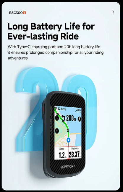 iGPSPORT BSC300T Touch-screen Bike Computer Global Map Cycling Computer Wireless Bike GPS Computer Support E-bike