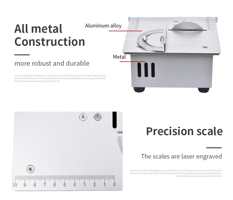 Mini Table Saw for Model Making and Crafts Compact Table Saw Benchtop Saw DIY Bench Saw Desktop Cutting Tool Hobby Saw