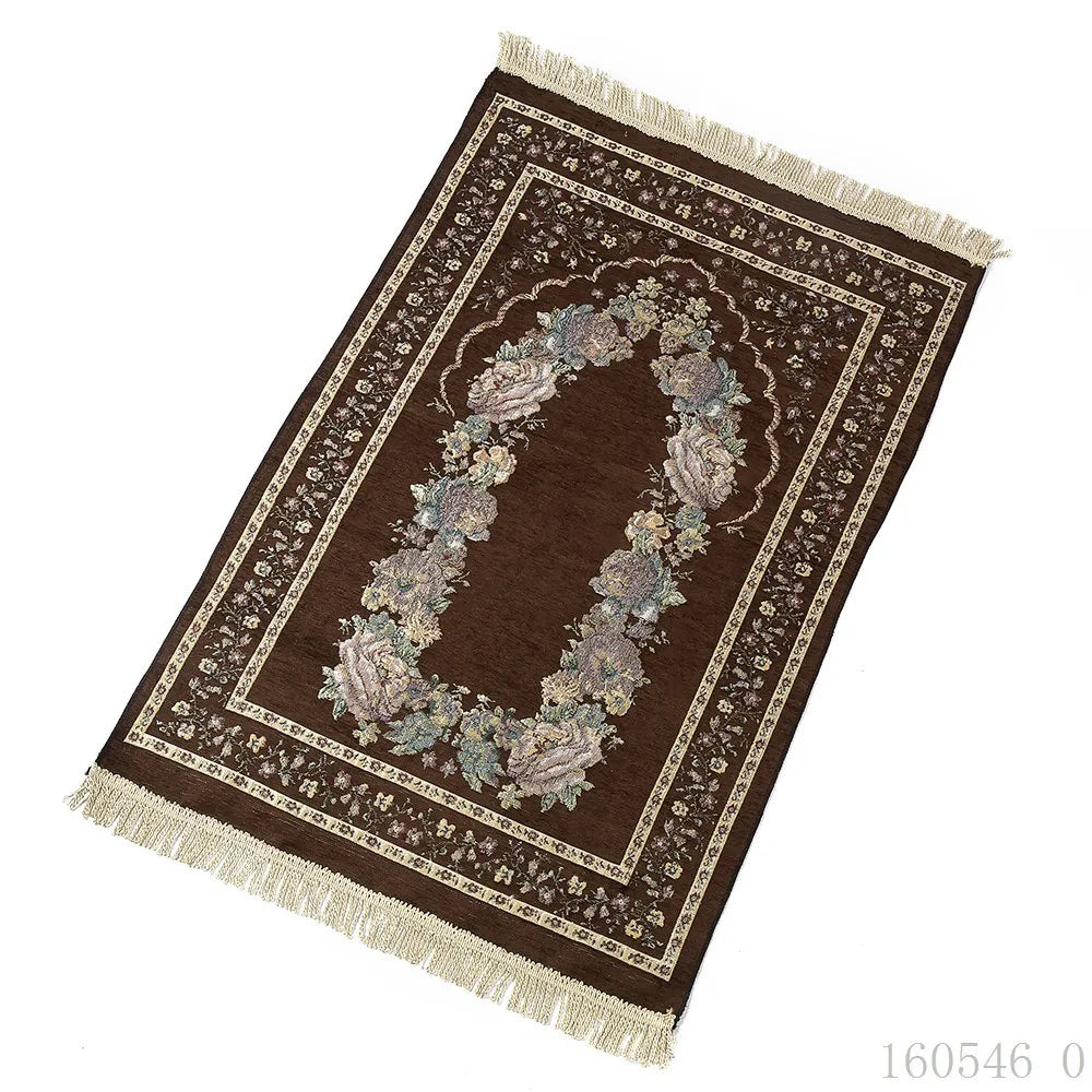 Muslim Worship Mat Prayer Rugs Chenille Cotton Islamic Blanket Home Decoration Church Utensils Portable Carpet