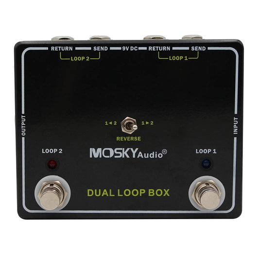 Mosky Audio Dual Loop Box Pedal,2 Independent Loop Guitar Accessories