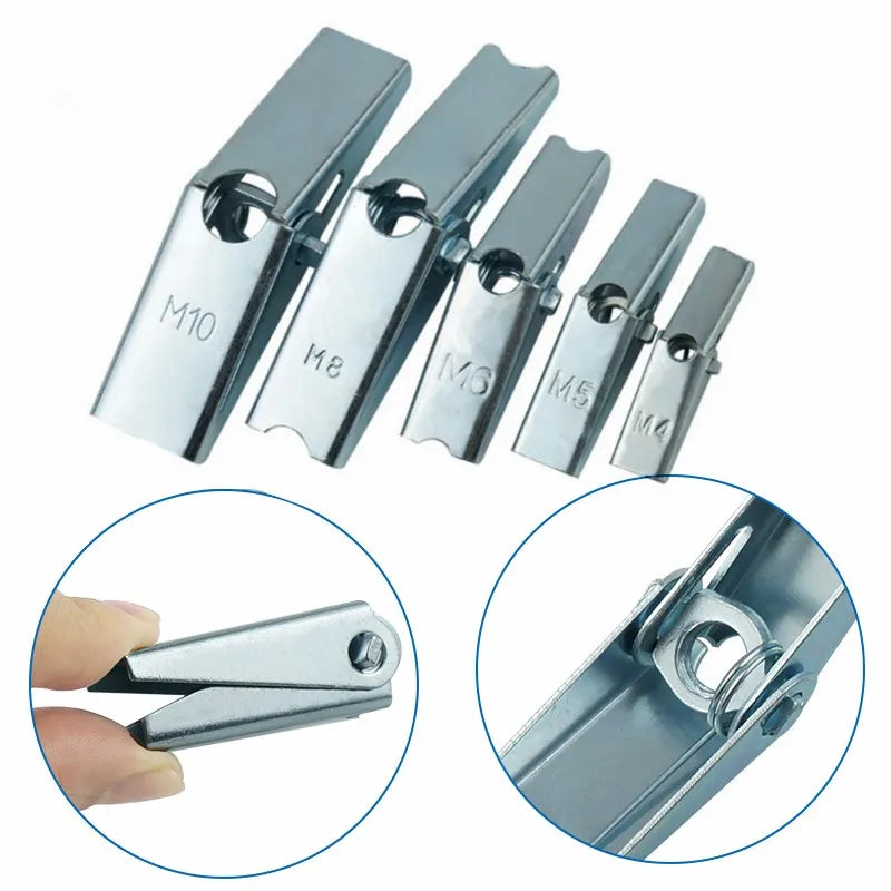 M4 M5 M6 M8 M10 Plasterboard Hollow Wall Cavity Wall Fixing Spring Toggle Anchor Ceiling Dry Wall Anchors No Bolt