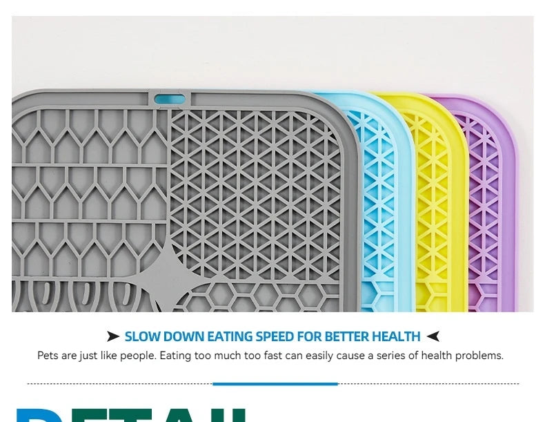 Pet Licking Tray Cats and Dogs Slow Food Licking Tray Anti-choking Food Grade Silicone Sucker Pet Suppliespet Suppl Item Type