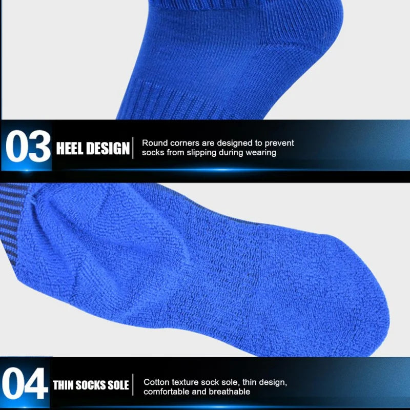 1 Pair Football Sports Socks Long  Knee Cotton Spandex Kids   Legging Stockings Soccer Baseball Ankle Adults Children Socks