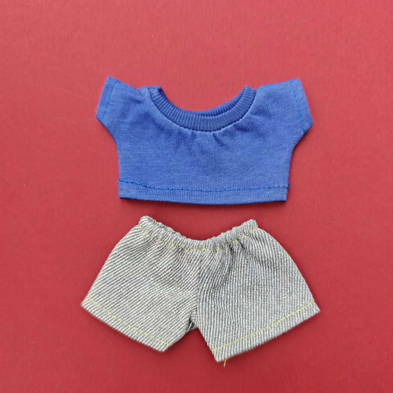 Labubu 3.0 Doll 15/17cm Hoodie with Jeans Set Outfit Accessories for Ropa Labubu