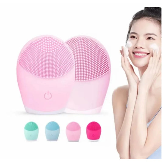 Electric Silicone Facial Cleanser Massager Skincare Massage Tool Beauty Machine Vibration Cleaning Of Pores Self Provided Batter