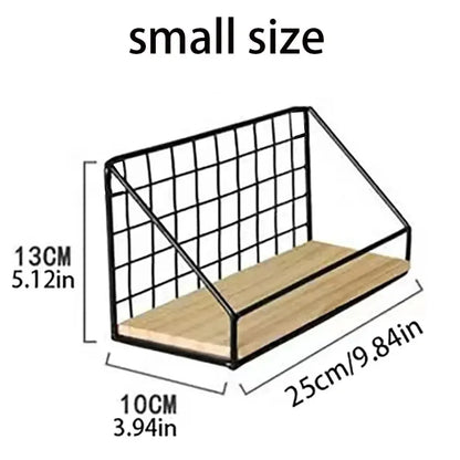 Creative Wall Mounted Shelves, Bedroom Iron Wall Hanging Storage Racks, Storage Baskets, Hanging Shelf, Home Organization