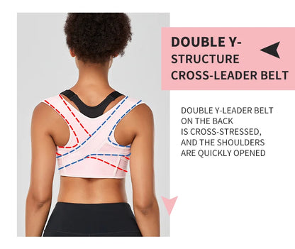 Posture Corrector Adjustable Upper Back Brace Breathable Back Support Straightener for Neck Shoulder Clavicle Lumbar Pain Relief