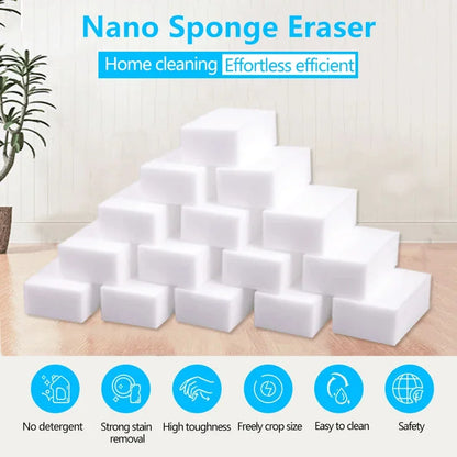 Magic Sponge Eraser White Melamine Sponges Cleaner Sponge Eraser for Kitchen Cleaning Tools Office Kitchen Bath Cleaning Sponges