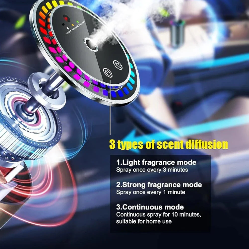 Caer Car Electric Air Diffuser Smart Aroma Mist Aromatherapy Starry Sky Top Air Freshener Removing Odor Eliminator Interior Tool