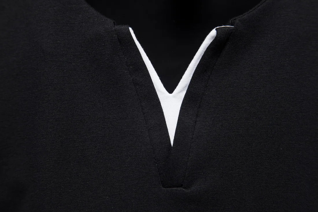 Mens T Shirt Pure Color V Collar Short Sleeved Tops Tees Men T-Shirt Black Tights Man T-Shirts Fitness For Male Clothes