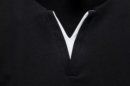 Mens T Shirt Pure Color V Collar Short Sleeved Tops Tees Men T-Shirt Black Tights Man T-Shirts Fitness For Male Clothes