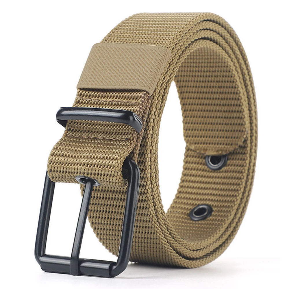 Perforated Canvas Belt Men's Needle Buckle Belt Student Youth Korean Adjustable Multi-Hole Belt Student Jeans Belt
