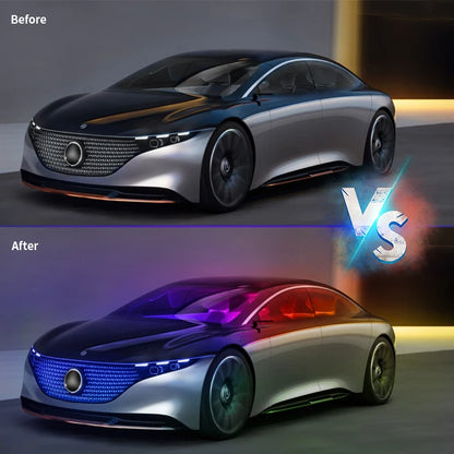 LED Car Interior Decorative Lamp Strips Atmosphere Lamp Cold Light Decorative Dashboard Console Auto RGB Ambient Decorative Lamp