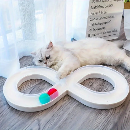 Interactive Cat Turntable Toy - Engaging Track for Indoor Play & Kitten Fun, Durable Plastic, The best gift for cats