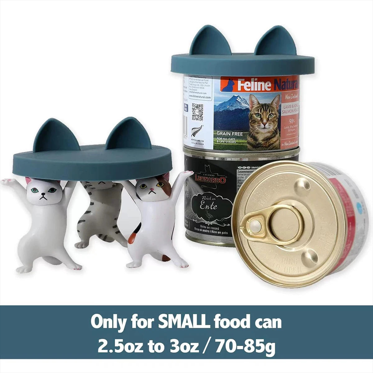 Silicone cat food can lid, pet feeding supplies, pet food can supplies, medium-sized foldable can lid for cat food cans