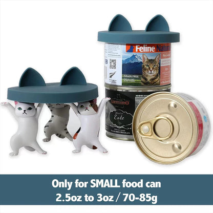 Silicone cat food can lid, pet feeding supplies, pet food can supplies, medium-sized foldable can lid for cat food cans
