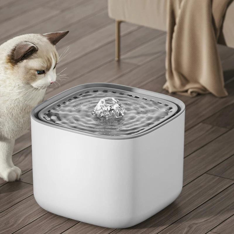 Automatic Cat Water Fountain, Large Capacity, Electric Fountain for Cats, Mute Pump, Drinking Dispenser, 3L