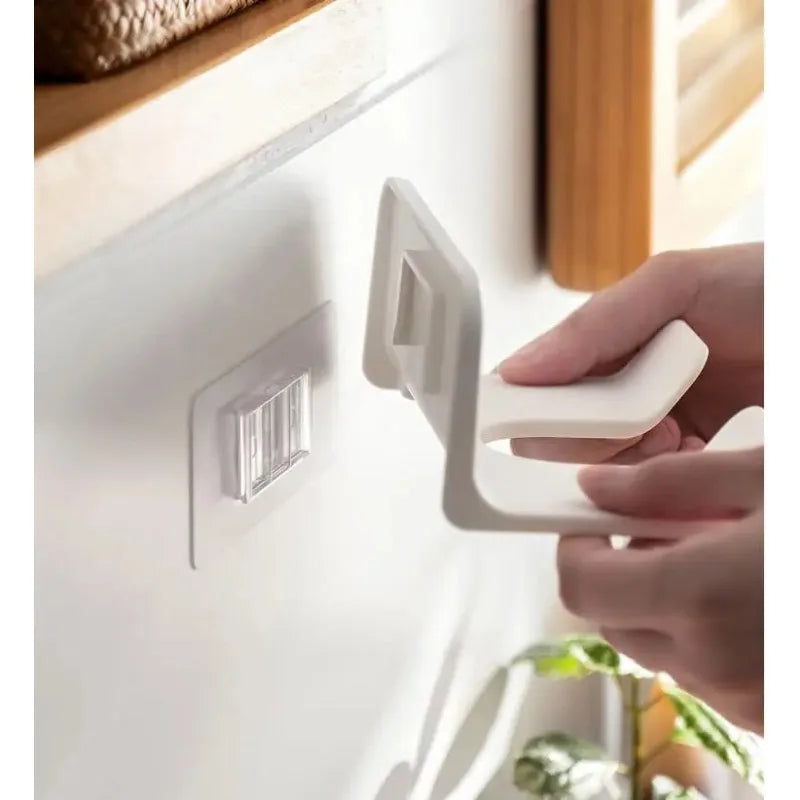 Wall Mounted Hair Dryer Holder for Bathroom Shelf Hair Dryer Storage Rack Plastic Hair Dryer Stand Bathroom Organizer