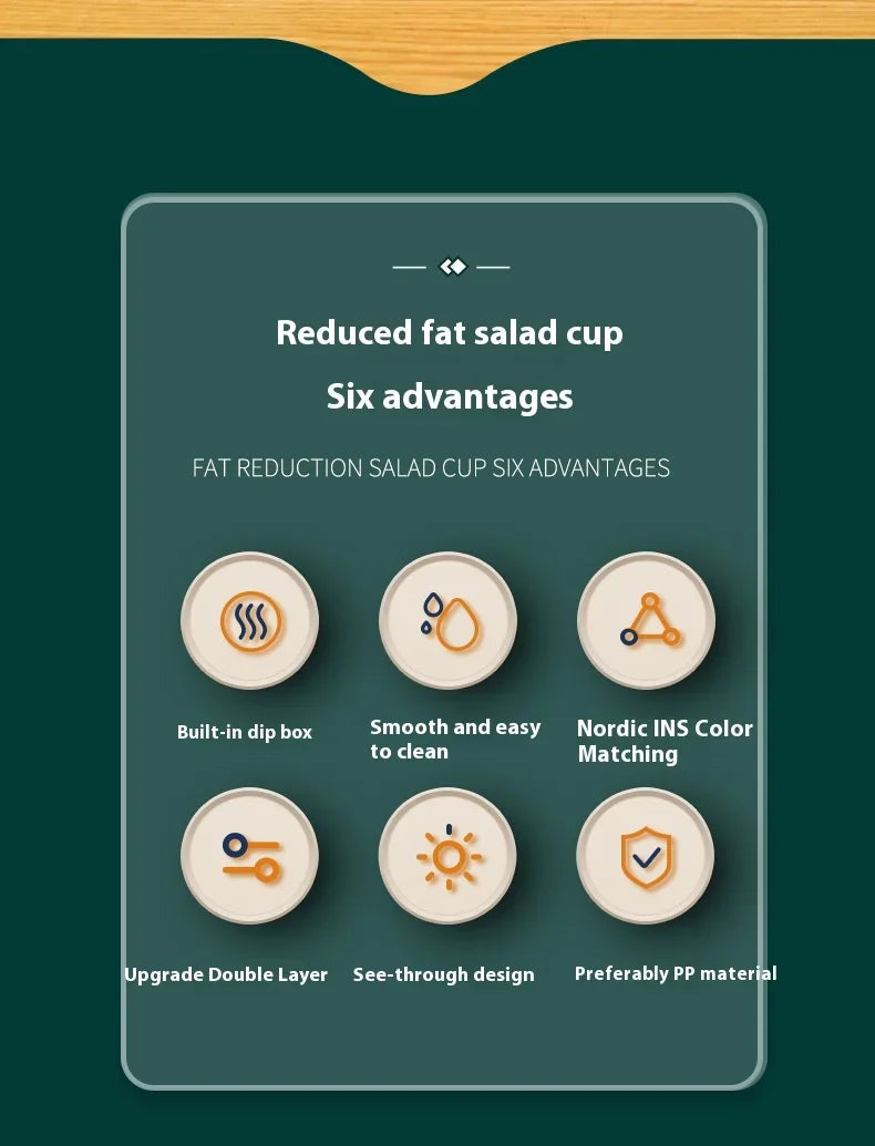 Breakfast On The Go Cups, Salad Cup To Go, Take And Go Yogurt Cereal Overnight Oats Snack Parfait Containers & Salad Dressing Ho