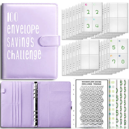 100 Envelope Cash Savings Challenge, Saving Challenge Envelop Book, Budget Envelope Financial Assistant, A5 Size Cash Binder