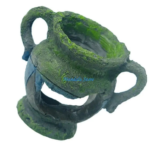 U2JC Fish Shrimp Tanks Broken Crock Ornaments Aquariums Landscaping Figurine