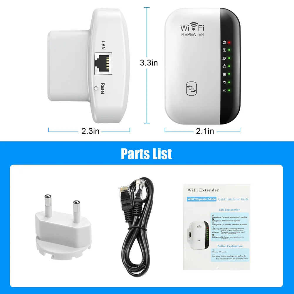 Wireless WIFI Repeater 2.4G Router 300Mbps Wifi Range Extender Wi-Fi Signal Amplifier 802.11N Network Card Adapter for PC