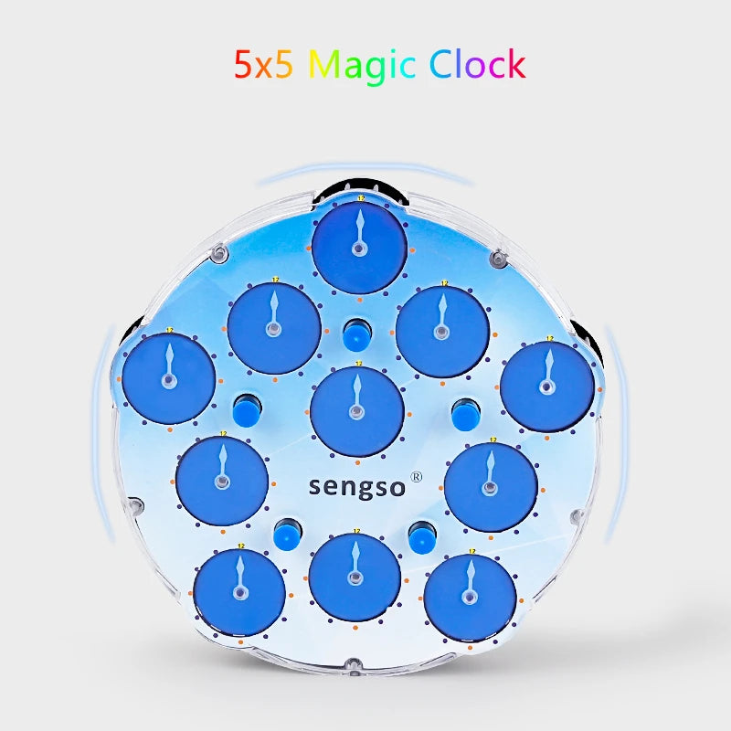 Sengso Magnetic Magic clock 3x3x3 Magic clock 4x4 magic clock 5x5 Magic Clock 3x3 magic cube clock Magnetic Speed cube clock toy