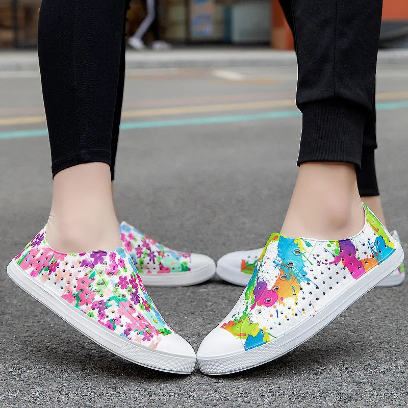 Child Sandal Women Garden Sandals Kid Boy Girl Garden Cave Shoe Graffiti Diy  Casual Outdoor EVA Beach Summer Sandal Holey Shoes