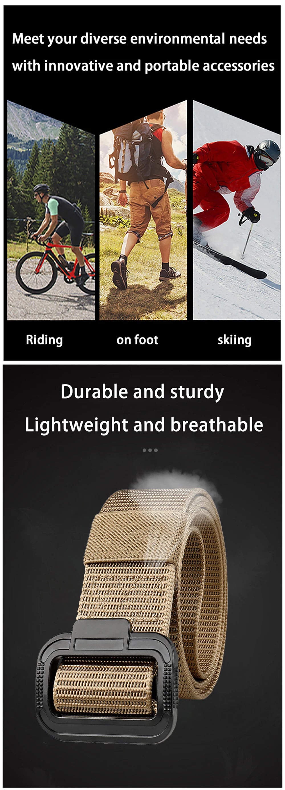 Men's Belt Imitation Nylon Tactical Belt Casual Versatile Metal Buckle Belt Outdoor Sports Canvas Belt Paired With Jeans Belt