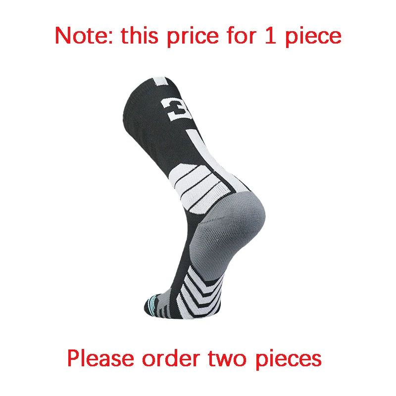 Sports Basketball Socks Professional 1pc Football Sock Men's Cycling Soccer Socks Running Sock Calcetines Customized Number 0-9
