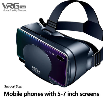 Virtual Reality 3D VR Headset Smart Glasses Helmet for Smartphones Cell Phone Mobile 7 Inches Lenses Binoculars Goggles Devices