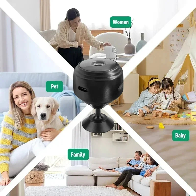 Wireless Home Safety Surveillance System with A9 HD Smart Cameras Sensor Camcorder for Web Video Monitoring Ensuring Security