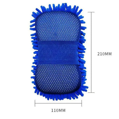 2Pcs Car Cleaning Brush Cleaner Tools Microfiber Car Washer Sponge Cleaning Washing Towel Auto Gloves Car Washing Accessories