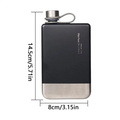 Flat Water Bottles For Travel Leakproof Compact Water Bottle Stainless Steel Reusable Liquor Containers For Beer Beverage Drinks