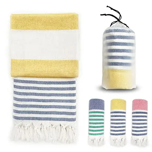 Turkish Beach Towels 39*7" Oversized  Quick Dry Sand Free  Bath  Pool Gym and Bathroom