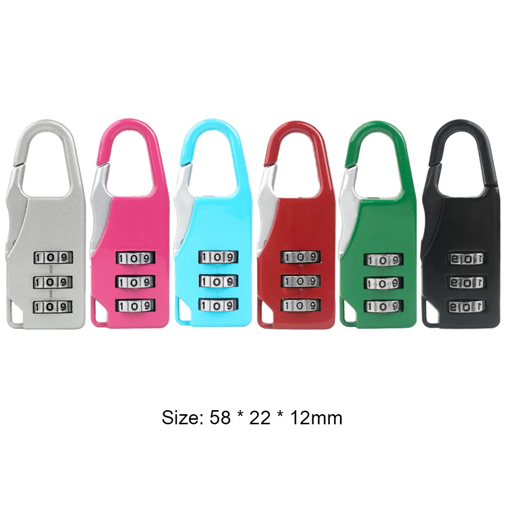 3 Digit Number Combination Pad Lock Padlock Outdoor Waterproof Lock Suitcase Luggage Security Coded Lock Zinc Alloy Code Lock