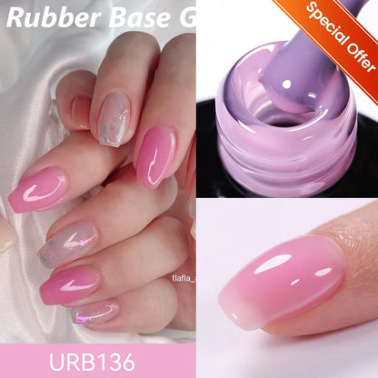 UR SUGAR 7ml Nude Crystal Rubber Base Gel Natural Color Semi Permanent Soak off UV LED Gel Nail Art Varnish