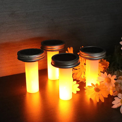 Solar Lamps Home Decoration Atmosphere Night Light Outdoor Indoor Decorative Light Flame Candle Lantern Lighting